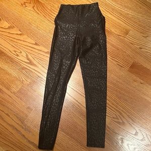 PixieLane women’s leggings with cheetah black on black print high waisted xs